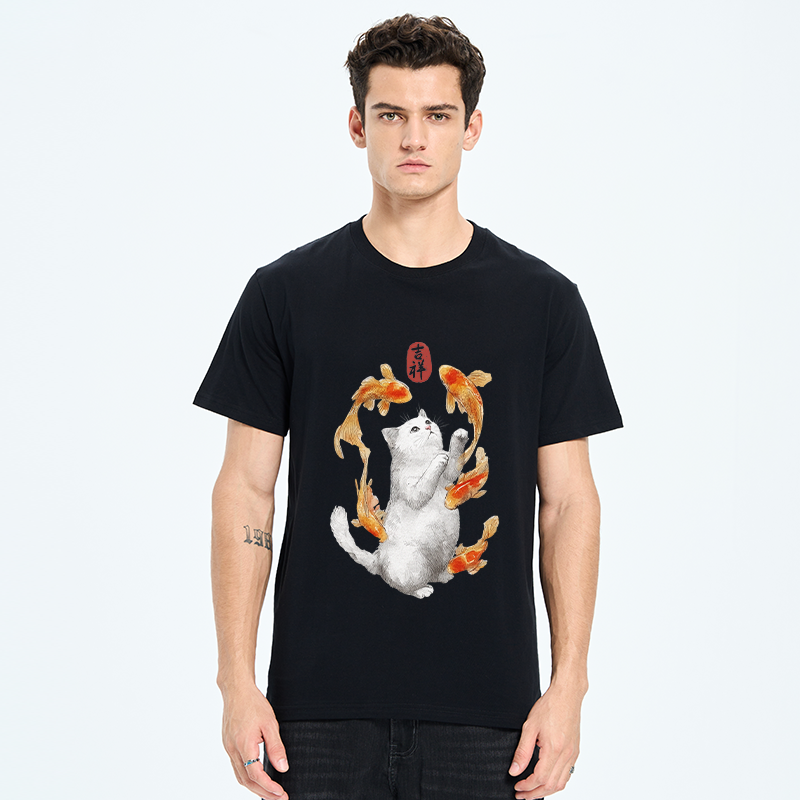 Tokyo-Tiger Zen Cat And The Dancing Fish Classic T-Shirt