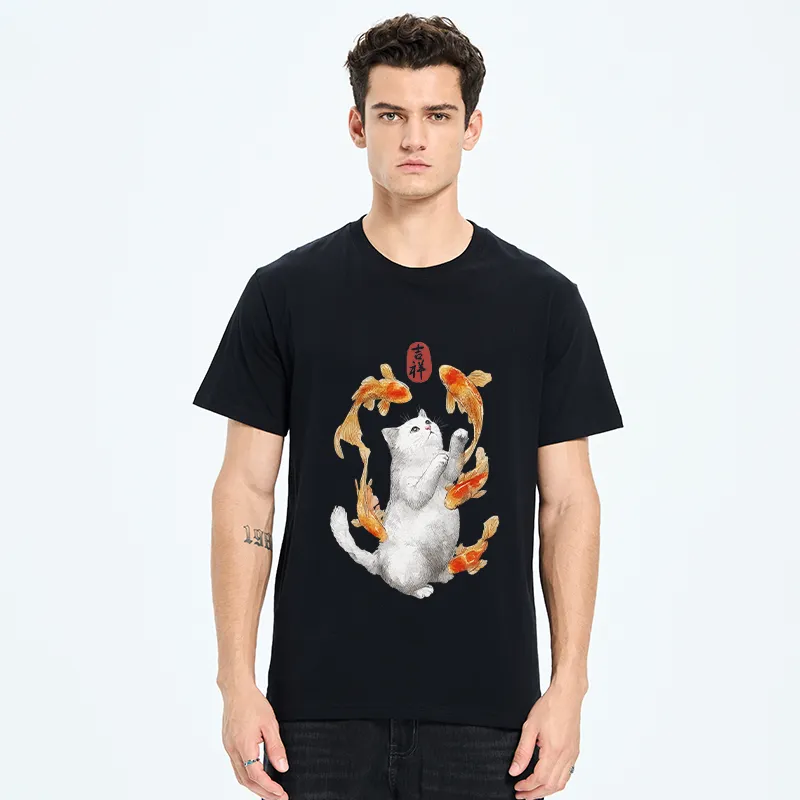 Tokyo-Tiger Zen Cat And The Dancing Fish Classic T-Shirt