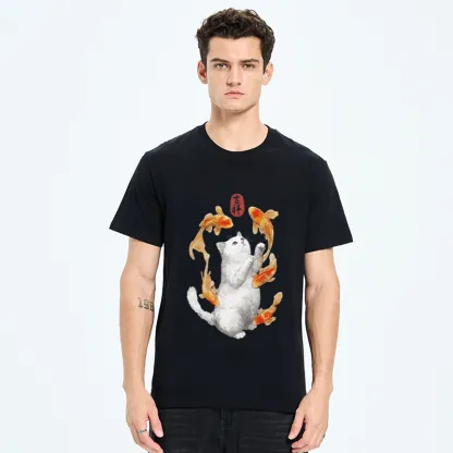 Tokyo-Tiger Zen Cat And The Dancing Fish Classic T-Shirt