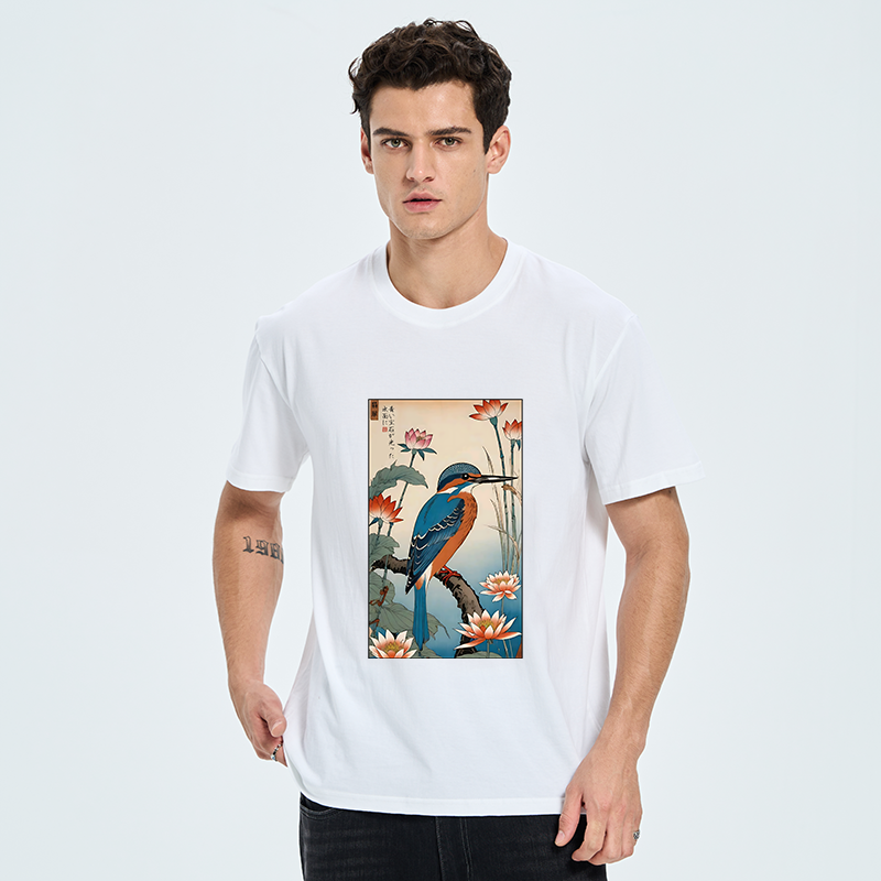 Tokyo-Tiger Ukiyo-e Kingfisher Classic T-Shirt