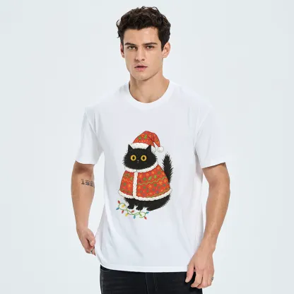 Tokyo-Tiger Cat Wearing Santa Hat Classic T-Shirt