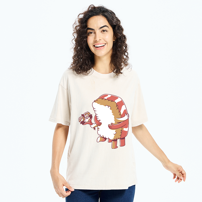 Tokyo-Tiger Sushi Of Love Washed T-Shirt