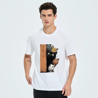 Tokyo-Tiger Five Cats Are Watching You Classic T-Shirt