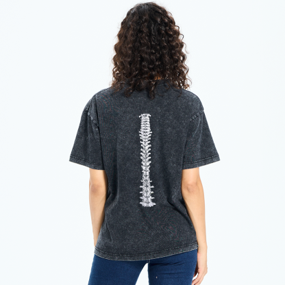 Tokyo-Tiger Spine Back Washed T-Shirt