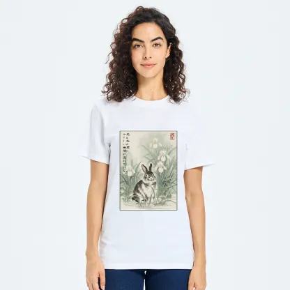 Tokyo-Tiger Little Rabbit Beneath the Blooming Irises Classic T-Shirt