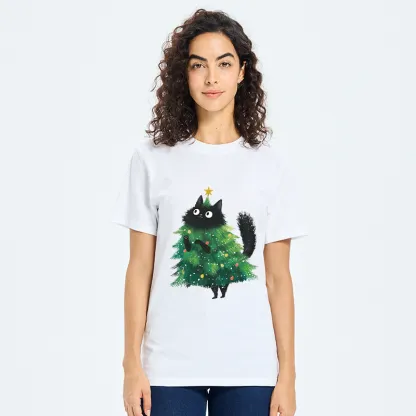 Tokyo-Tiger Christmas Tree Cat Japan Classic T-Shirt