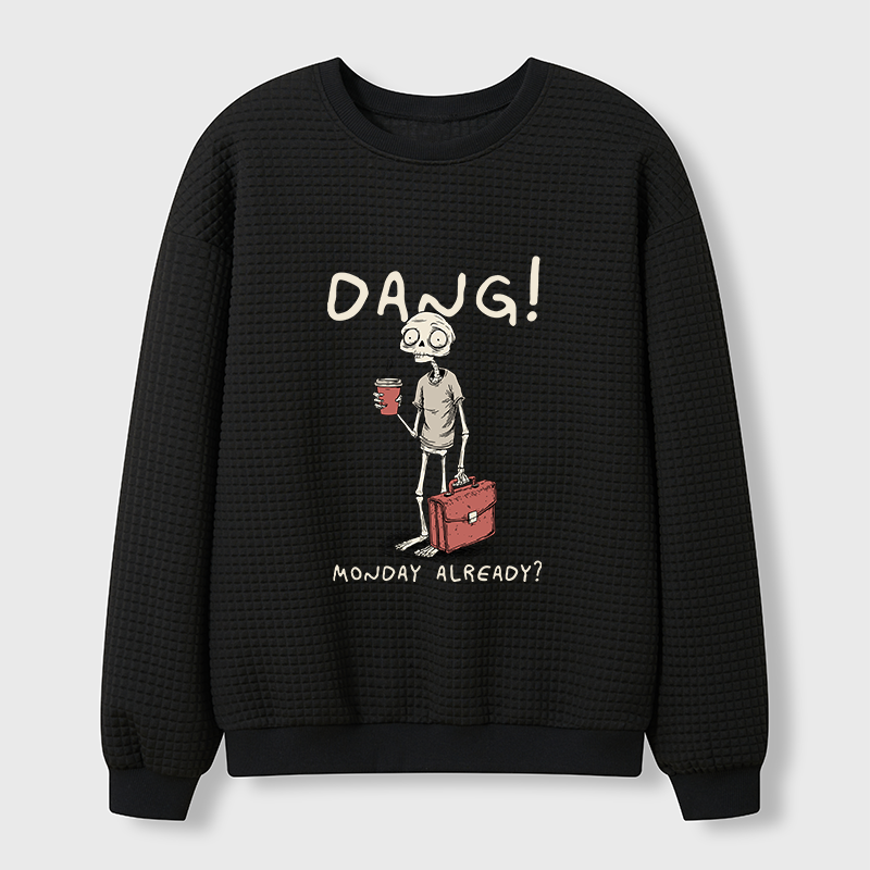 Tokyo-Tiger Workday Of The Skeleton Man Waffle Sweatshirt