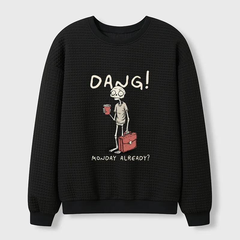 Tokyo-Tiger Workday Of The Skeleton Man Waffle Sweatshirt