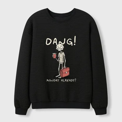 Tokyo-Tiger Workday Of The Skeleton Man Waffle Sweatshirt