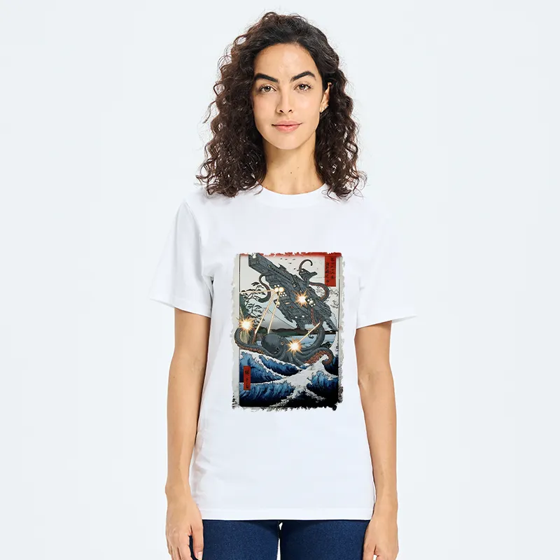 Tokyo-Tiger Octopus VS Spaceship Classic T-Shirt