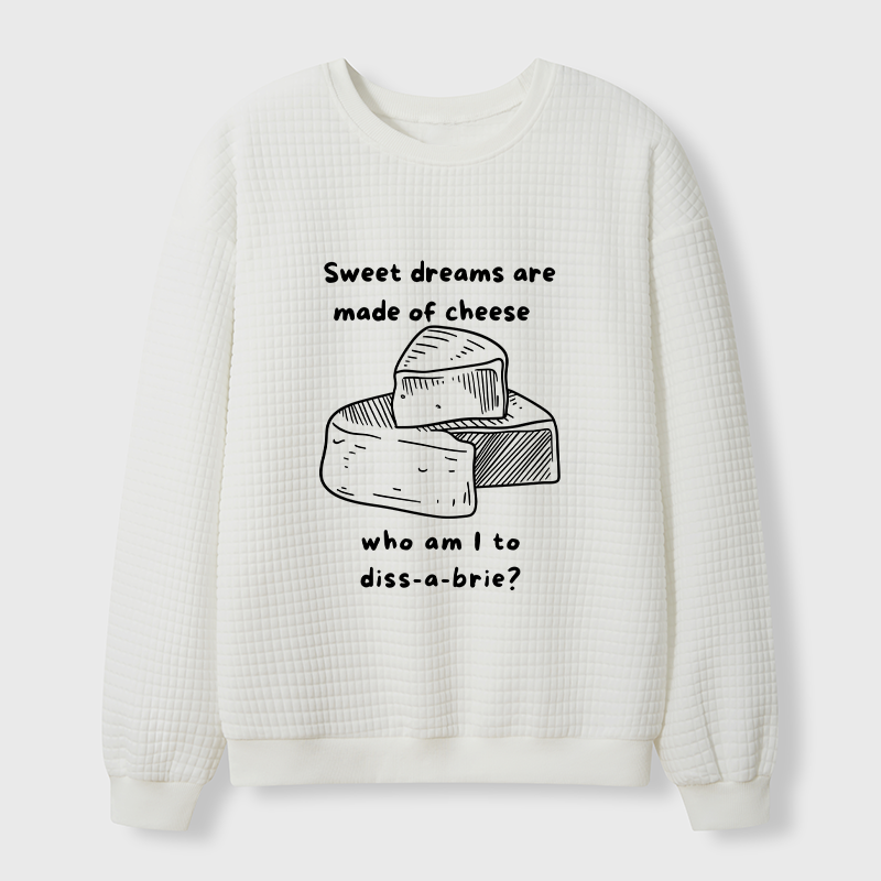 Tokyo-Tiger Cheese Music Funny Waffle Sweatshirt