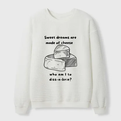 Tokyo-Tiger Cheese Music Funny Waffle Sweatshirt