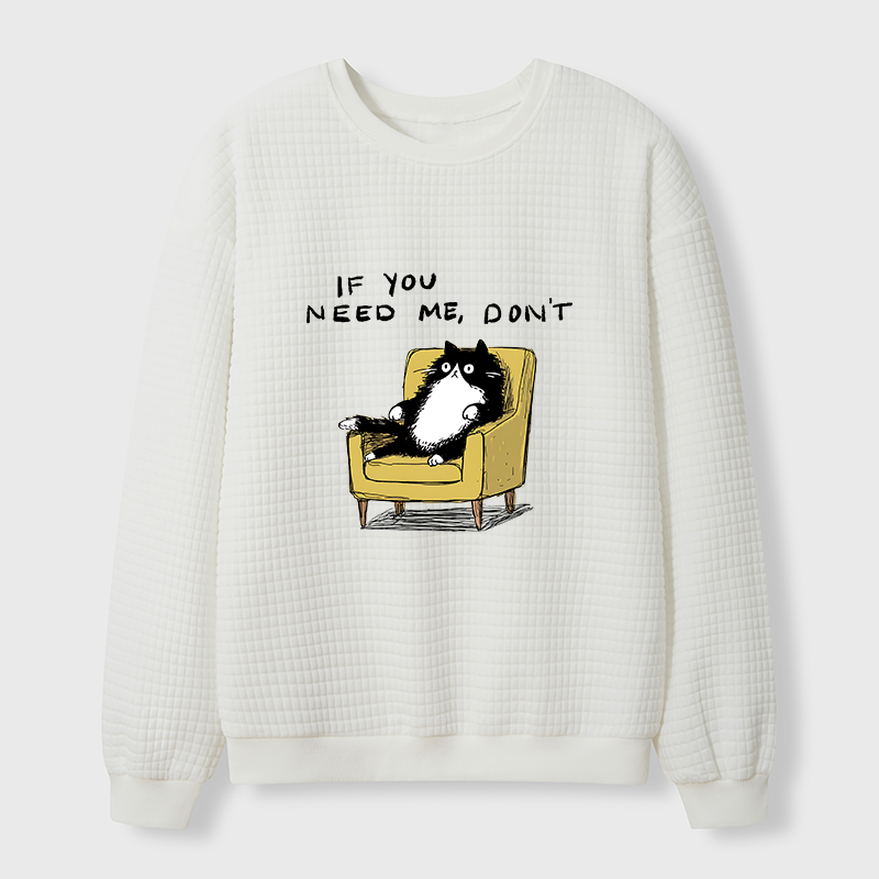 Tokyo-Tiger Unavailable Cat Waffle Sweatshirt