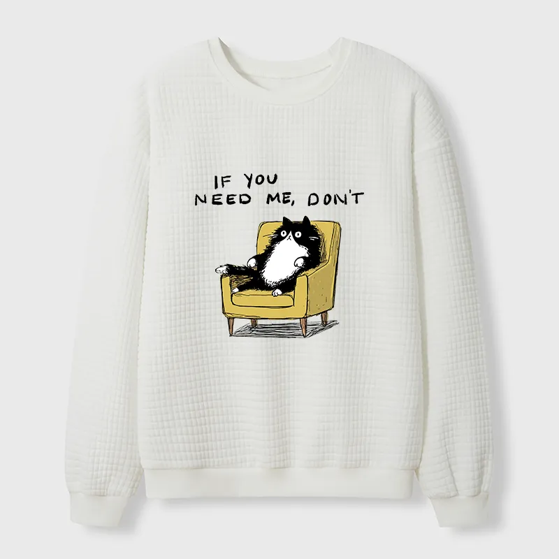 Tokyo-Tiger Unavailable Cat Waffle Sweatshirt