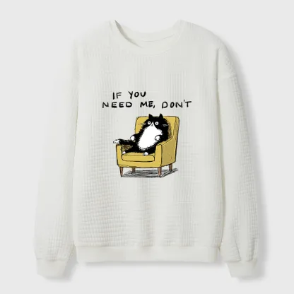 Tokyo-Tiger Unavailable Cat Waffle Sweatshirt