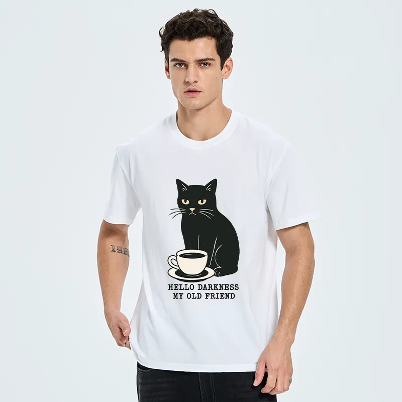 Tokyo-Tiger Black Cat Drinking Coffee Classic T-Shirt