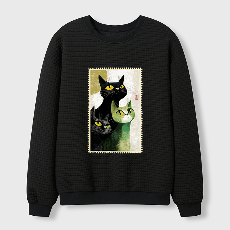 Tokyo-Tiger Three Small Silences Waffle Sweatshirt