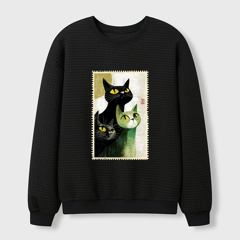 Tokyo-Tiger Three Small Silences Waffle Sweatshirt