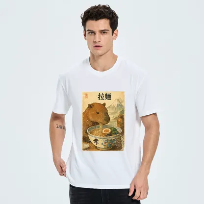 Tokyo-Tiger Capybara Eating Japan Ramen Classic T-Shirt