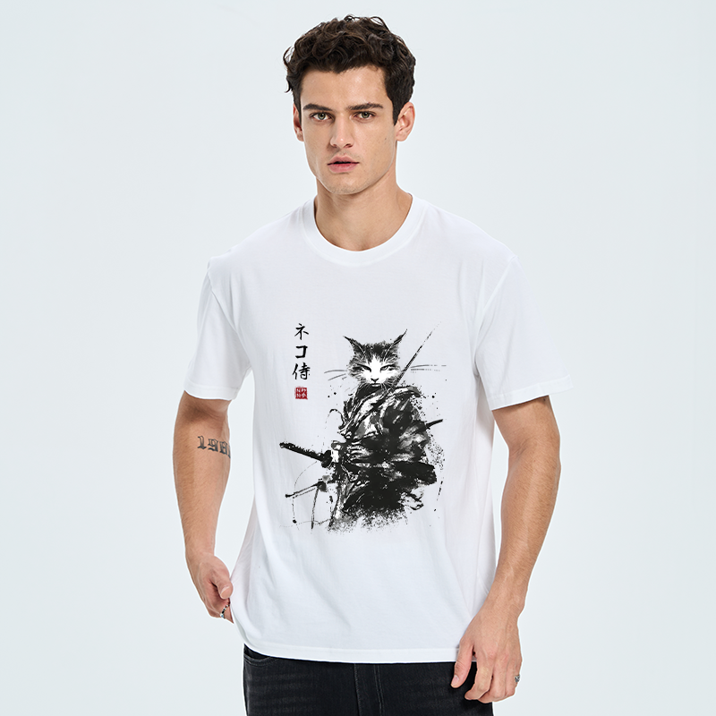 Tokyo-Tiger Inkblade Samurai Cat Classic T-Shirt