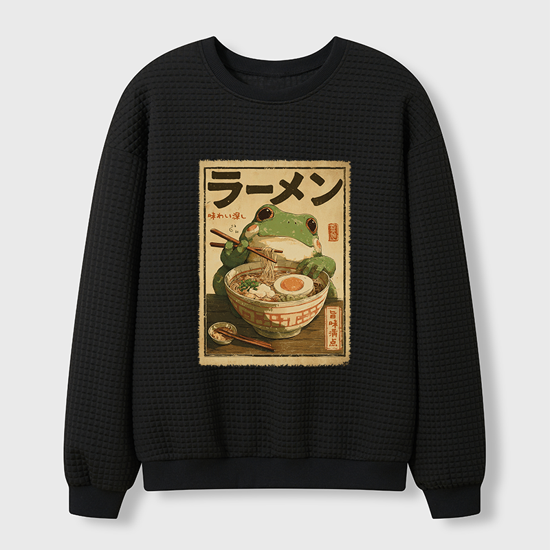 Tokyo-Tiger Ramen Bliss Waffle Sweatshirt