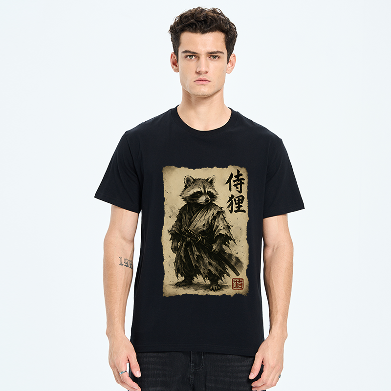 Tokyo-Tiger Retro Raccoon Samurai Classic T-Shirt