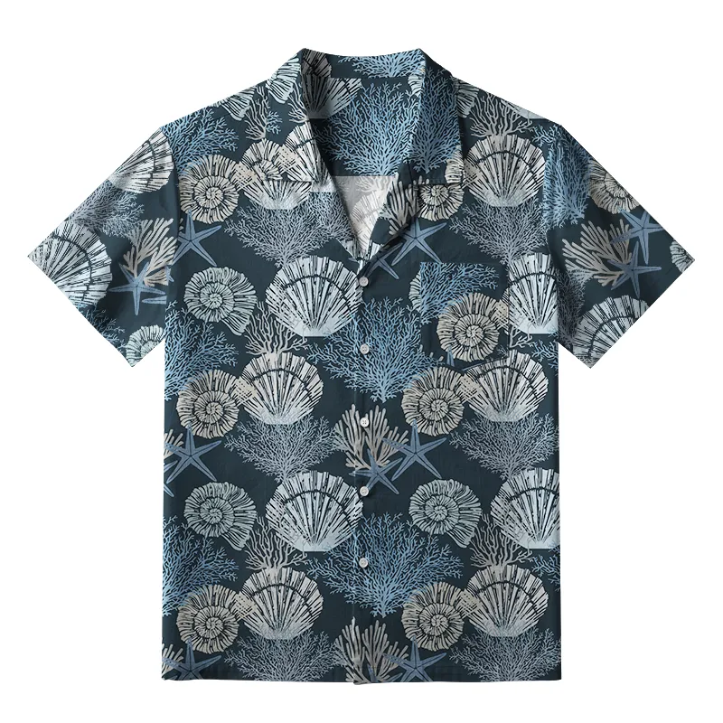 Tokyo-Tiger Seashell And Starfish Aloha Hawaiian Shirt Sale