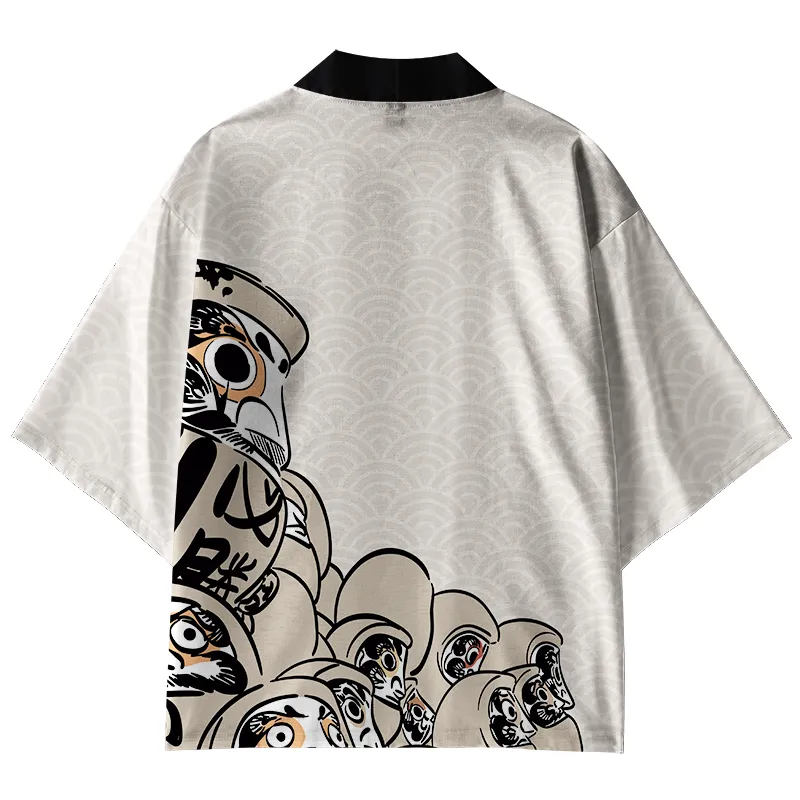 Tokyo-Tiger Japanese Daruma Kimono Cardigan