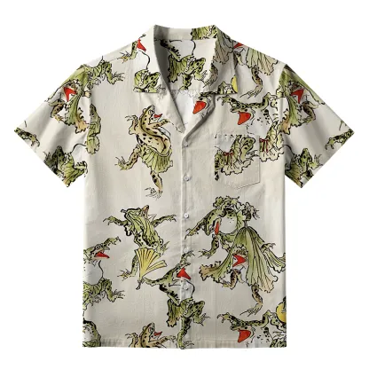 Tokyo-Tiger Frog Dance Aloha Hawaiian Shirt