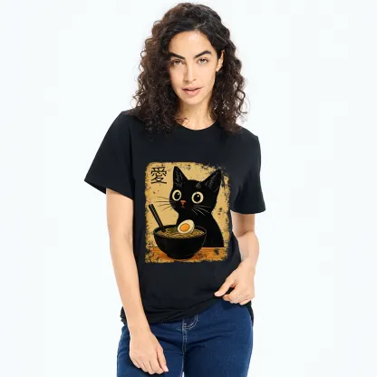 Tokyo-Tiger The Black Cat Ate Ramen Classic T-Shirt