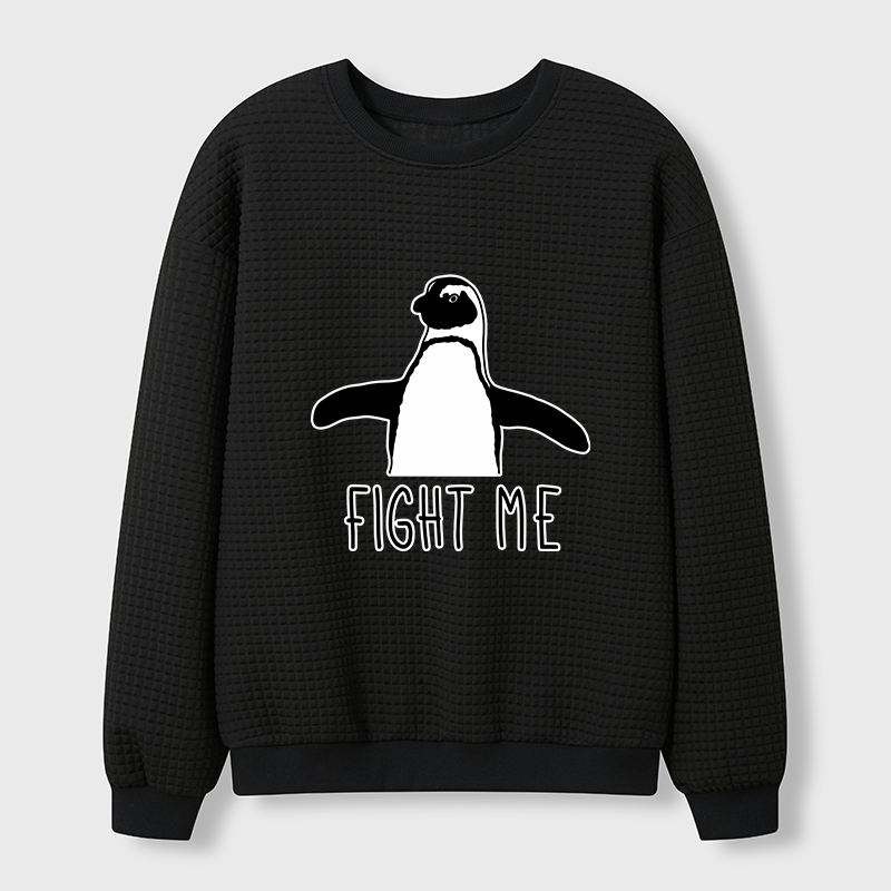 Tokyo-Tiger Fighting Penguins Waffle Sweatshirt