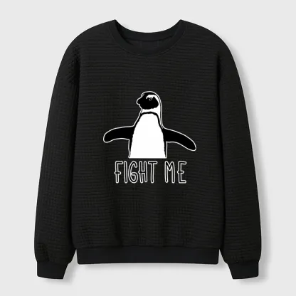 Tokyo-Tiger Fighting Penguins Waffle Sweatshirt