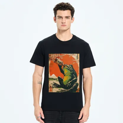 Tokyo-Tiger Frog Drinking Beer Classic T-Shirt