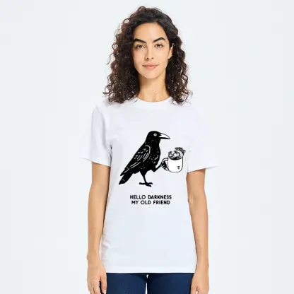 Tokyo-Tiger Crow Drinking Black Coffee Funny Classic T-Shirt