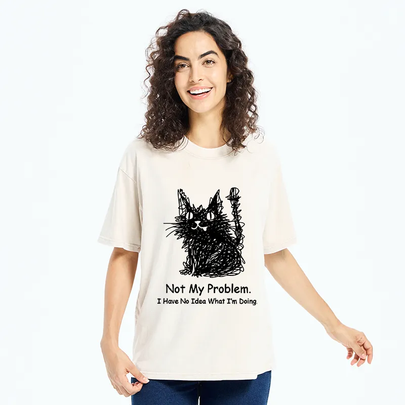 Tokyo-Tiger Cats Never Make Mistakes Washed T-Shirt