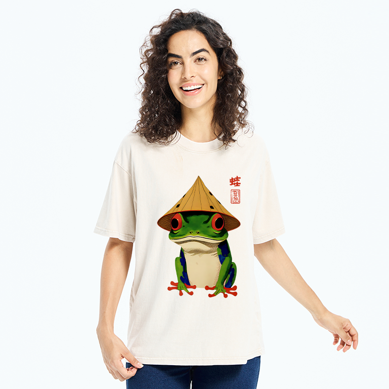 Tokyo-Tiger Japanese Poison Frog Washed T-Shirt