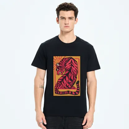 Tokyo-Tiger Powerful Tiger Woodcut Print Classic T-Shirt