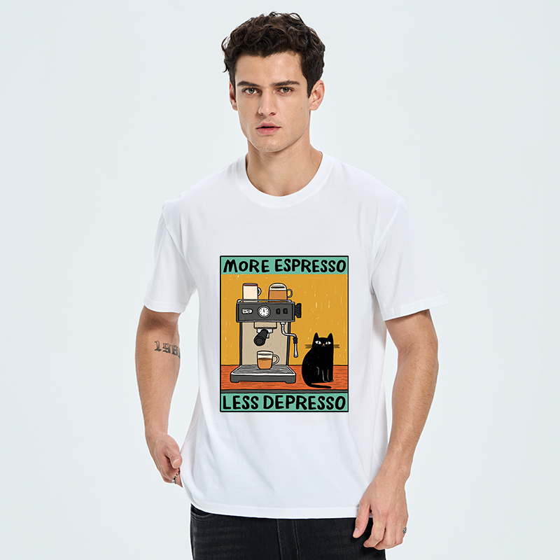 Tokyo-Tiger More Espresso Less Depresso Cute Cat Classic T-Shirt