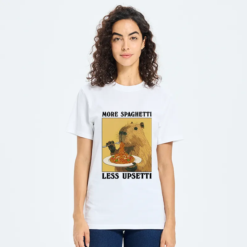 Tokyo-Tiger Capybara Eating Pasta Classic T-Shirt