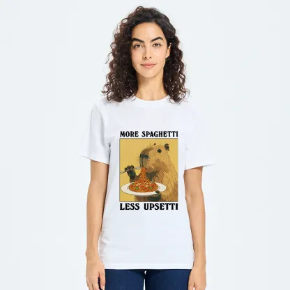 Tokyo-Tiger Capybara Eating Pasta Classic T-Shirt