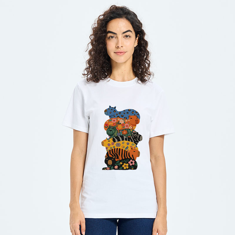 Tokyo-Tiger Cute Colorful Capybaras Classic T-Shirt