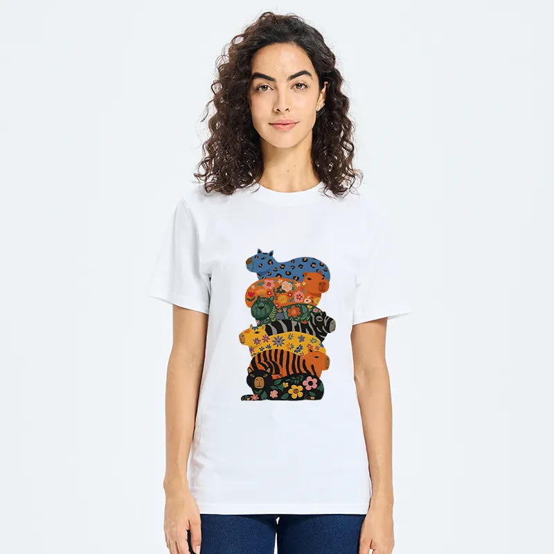 Tokyo-Tiger Cute Colorful Capybaras Classic T-Shirt