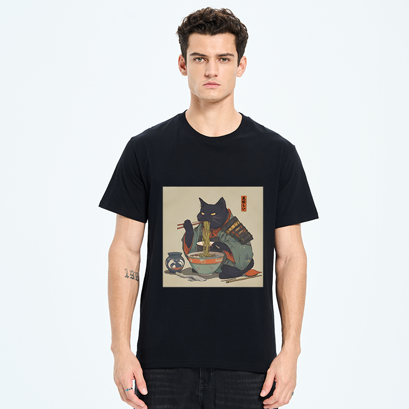 Tokyo-Tiger Cat Warrior Eating Ramen Classic T-Shirt