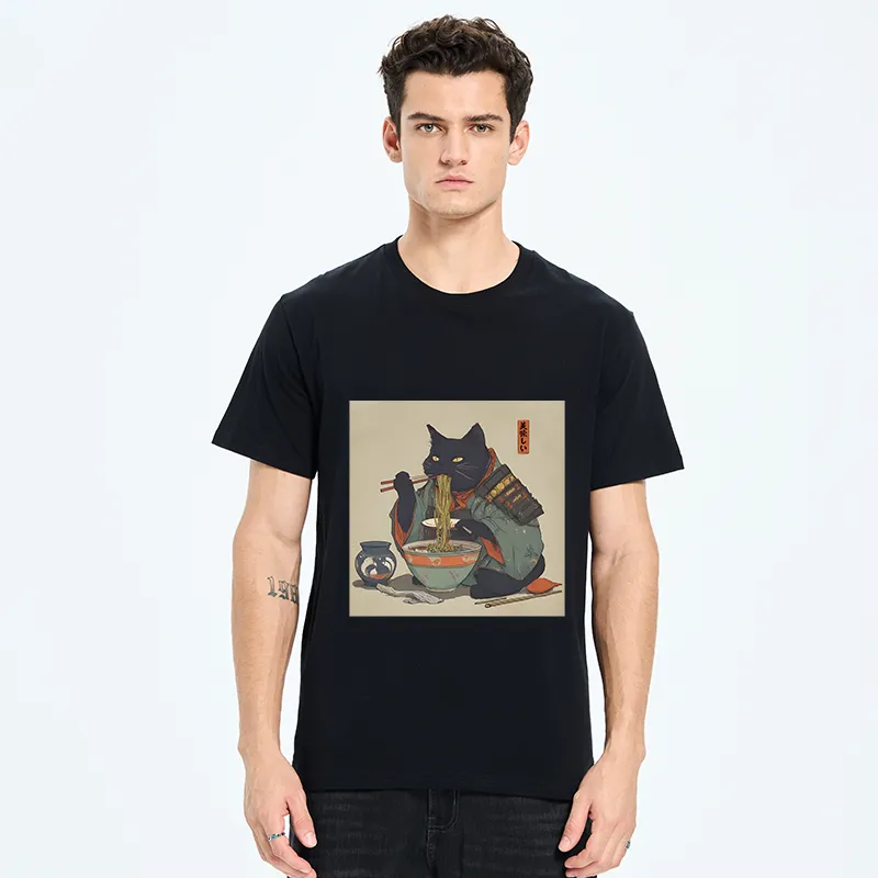 Tokyo-Tiger Cat Warrior Eating Ramen Classic T-Shirt