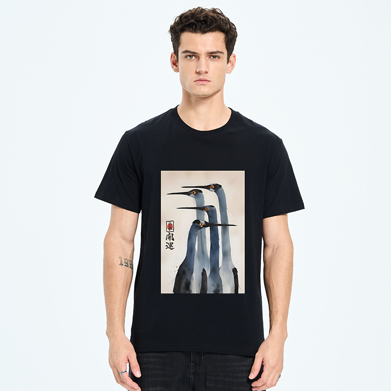 Tokyo-Tiger Retro Sandhill Crane Classic T-Shirt