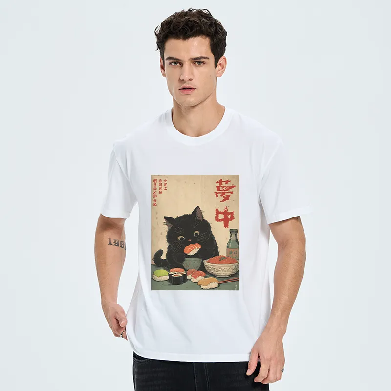 Tokyo-Tiger The Black Cat’s Sushi Night Classic T-Shirt