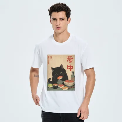 Tokyo-Tiger The Black Cat’s Sushi Night Classic T-Shirt