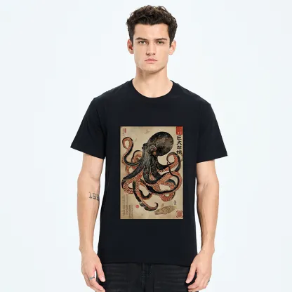 Tokyo-Tiger Retro Octopus Painting Classic T-Shirt