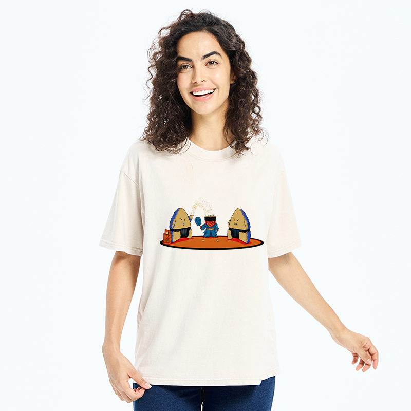 Tokyo-Tiger Japanese Sumo Sushi Washed T-Shirt