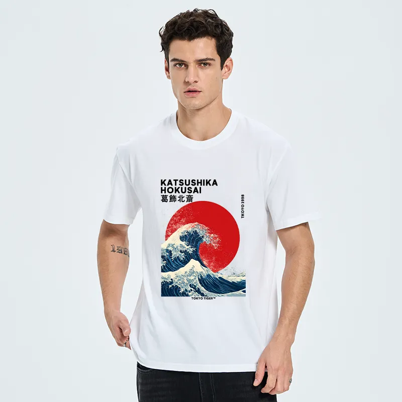 Tokyo-Tiger The Great Wave And Sun Classic T-Shirt